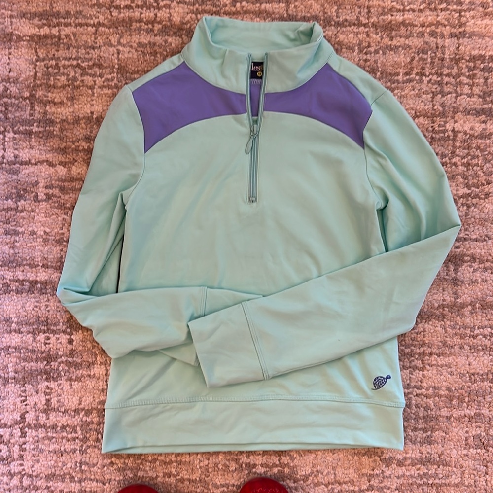 Turtles and tee golf quarter zip performance material girls size 7/8